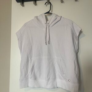 Northern Reflections White Sleeveless Hoodie